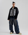 Monochrome Art Denim Jacket