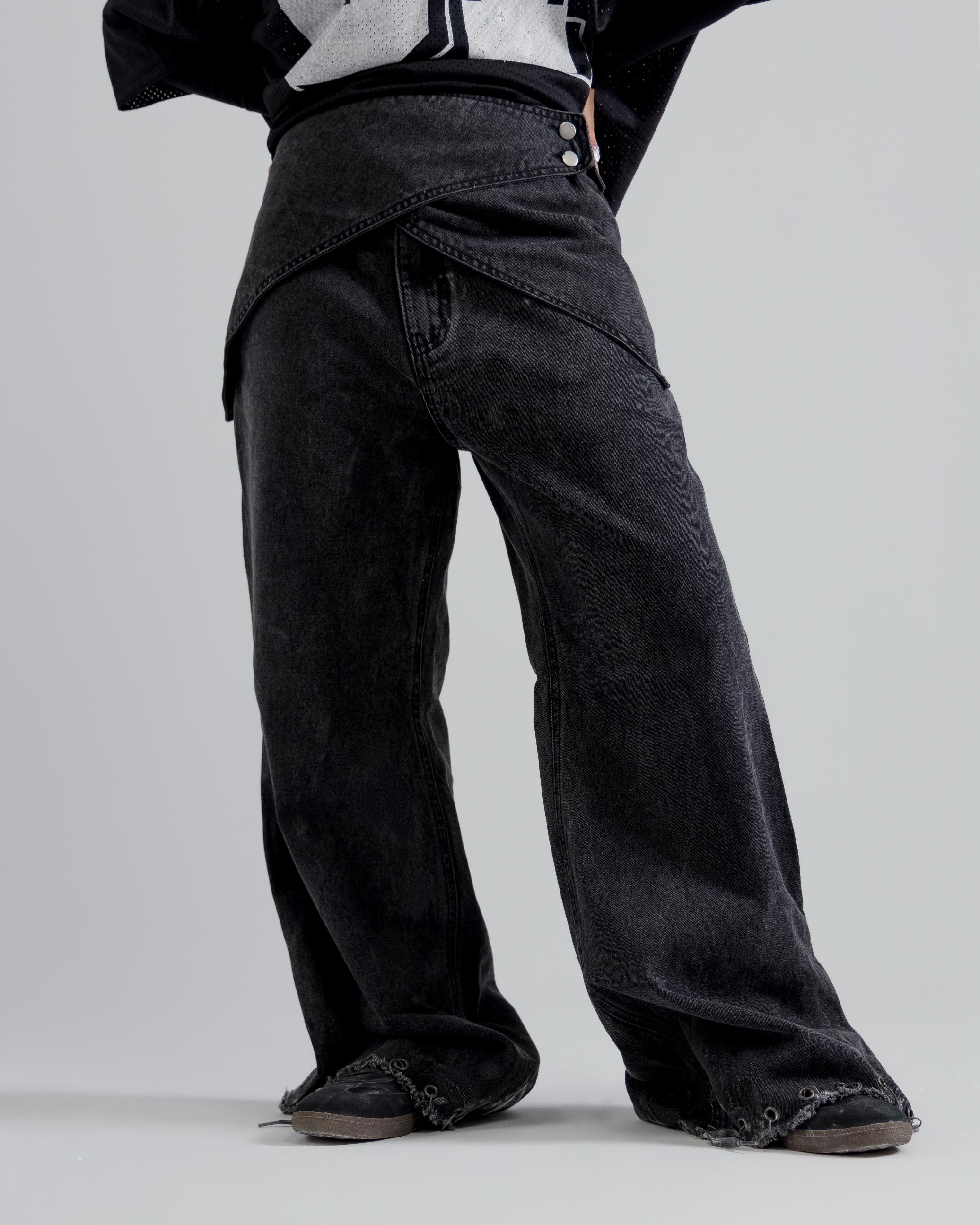 Eclipse Wrap Wide-Leg Denim