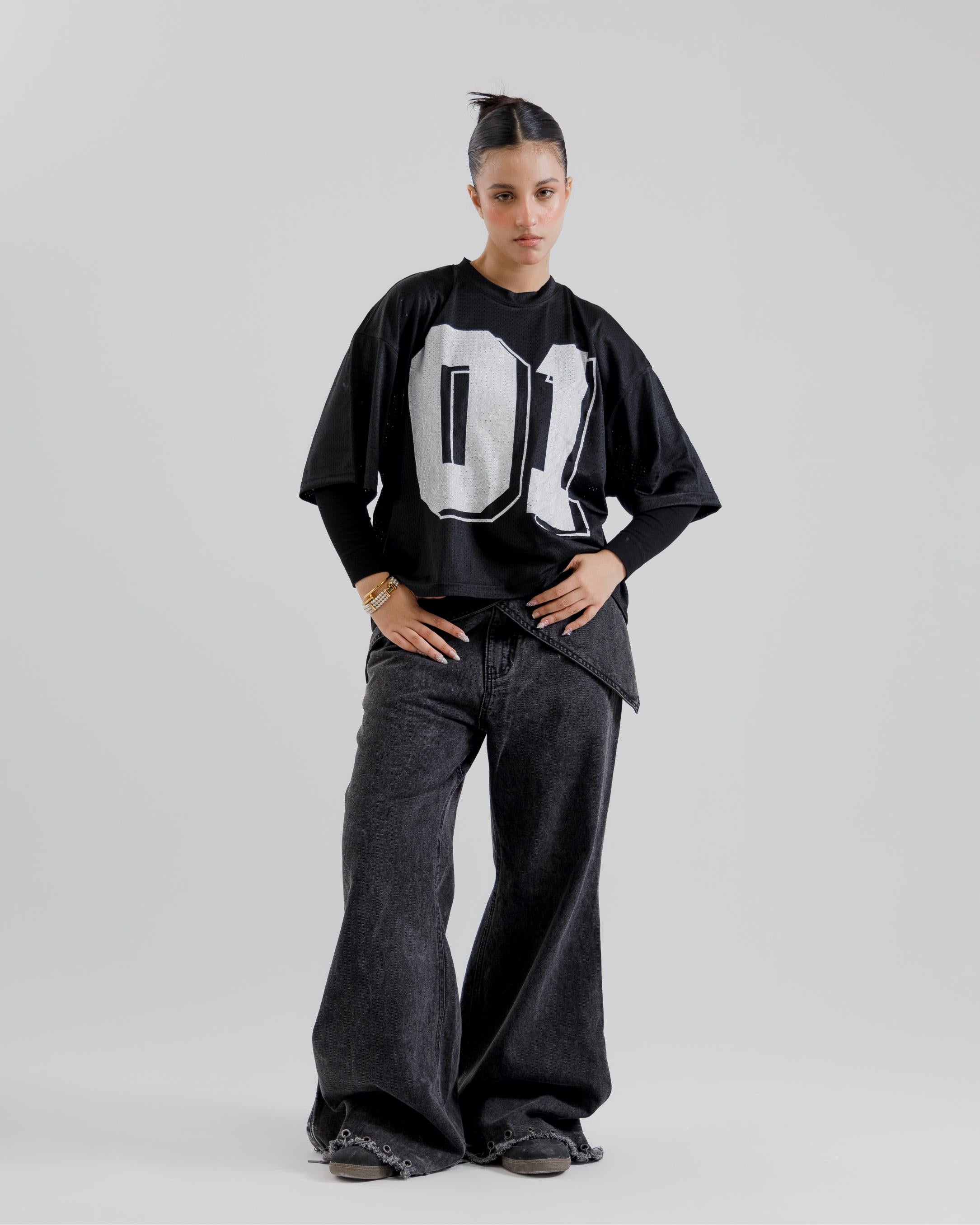 Eclipse Wrap Wide-Leg Denim